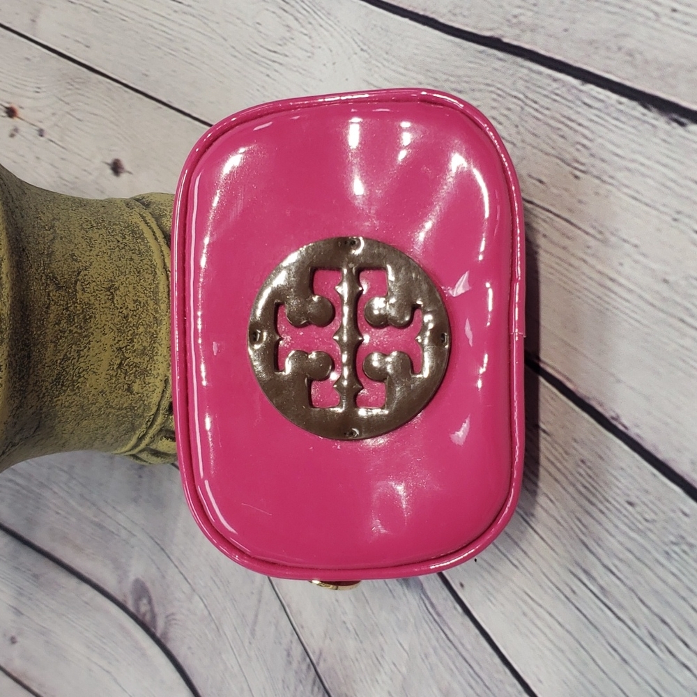 Tory Burch Patent Pink Cosmetic Case
